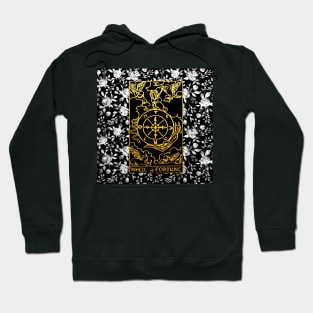 Floral Tarot Print - Wheel of Fortune Hoodie